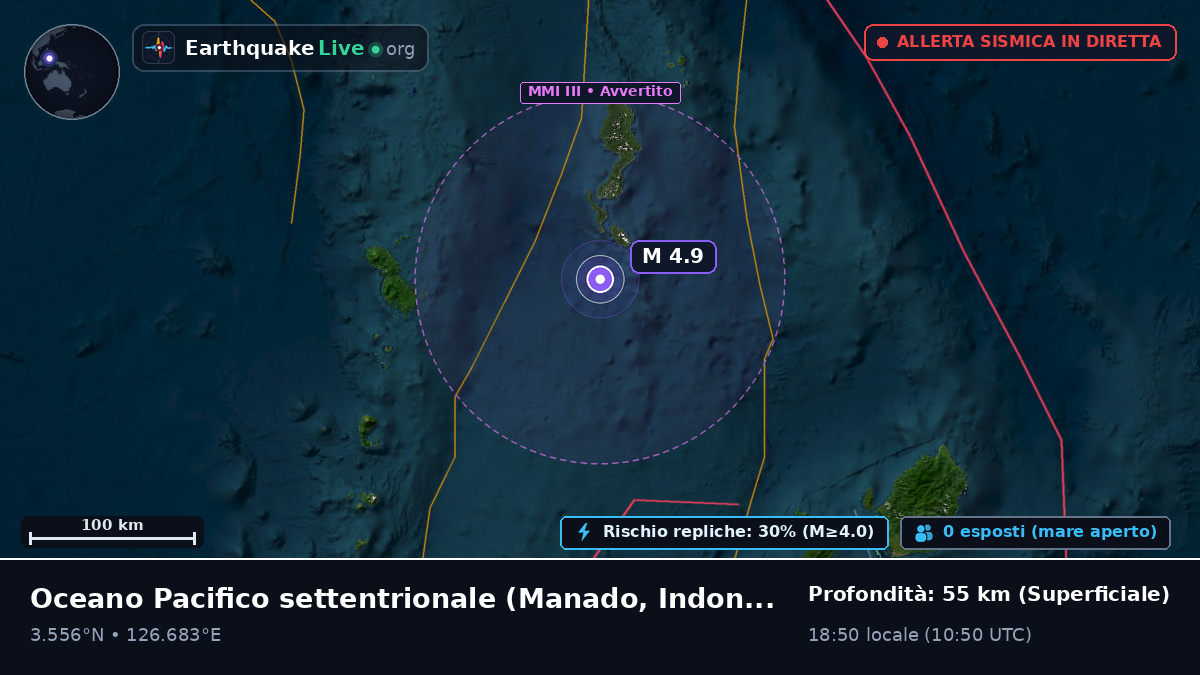 Oceano Pacifico settentrionale (Indonesia)
