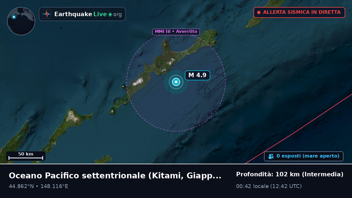 Oceano Pacifico settentrionale (Giappone)
