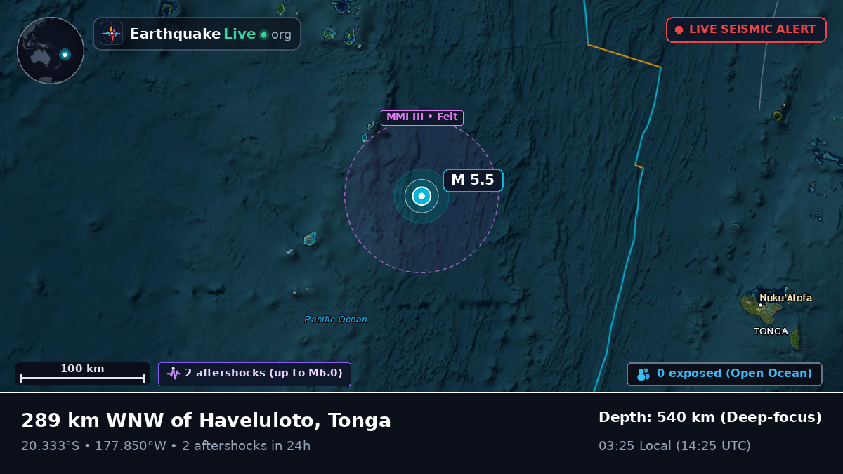 South Pacific Ocean (Tonga)