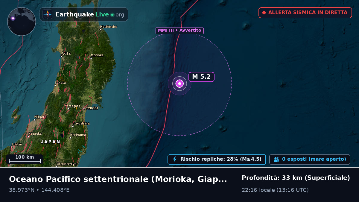 Oceano Pacifico settentrionale (Giappone)