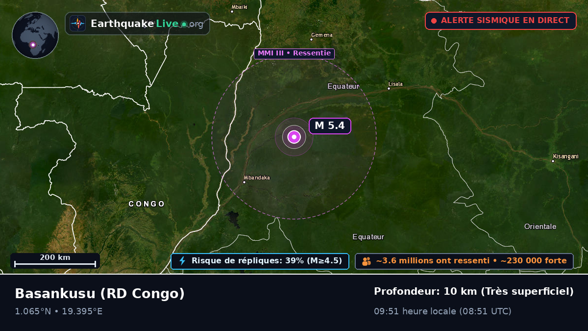 Cquateur, RD Congo