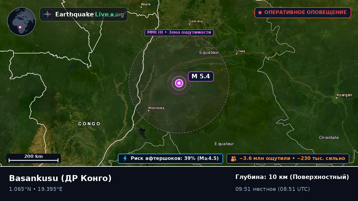 Cquateur, ДР Конго