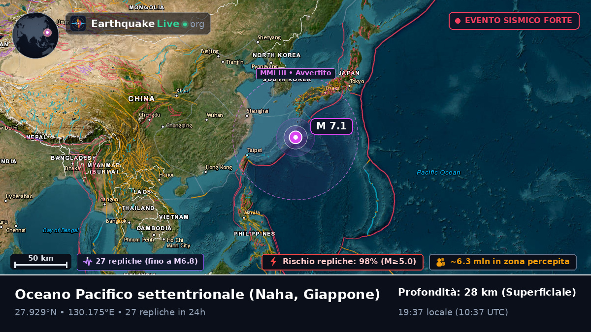 Oceano Pacifico settentrionale (Giappone)
