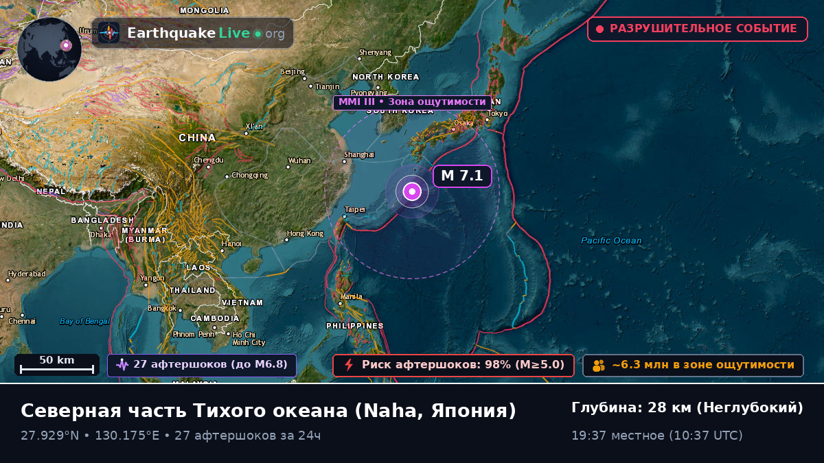 Северная часть Тихого океана (Япония)