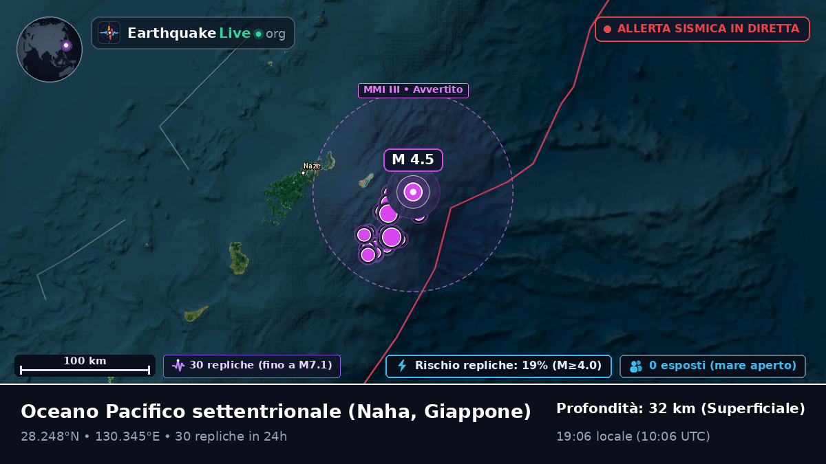 Oceano Pacifico settentrionale (Giappone)
