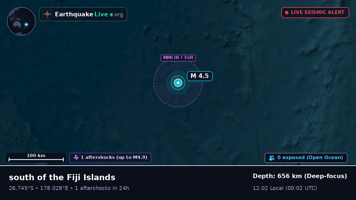South Pacific Ocean (Kermadec Islands)