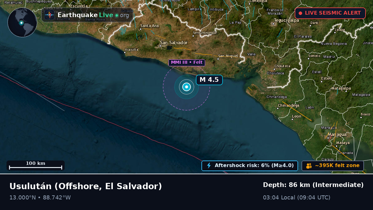 Off the coast of Usulután, El Salvador