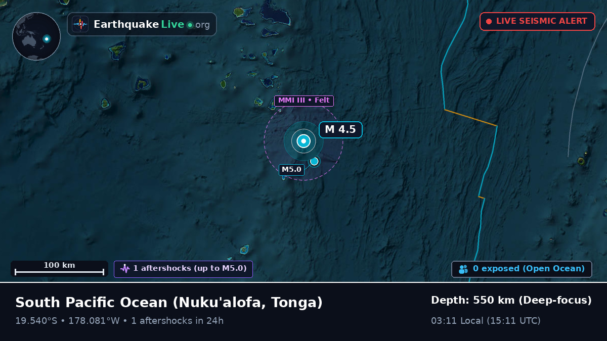 South Pacific Ocean (Tonga)