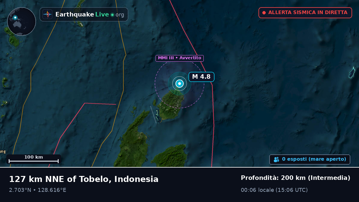 Oceano Pacifico settentrionale (Indonesia)