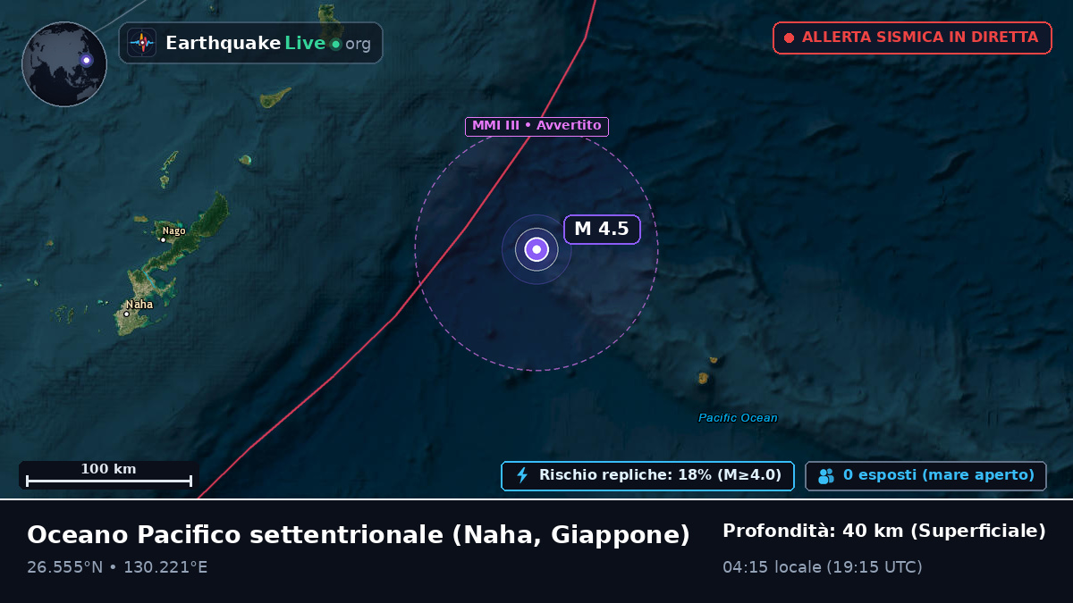 Oceano Pacifico settentrionale (Giappone)