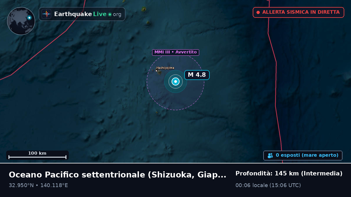 Oceano Pacifico settentrionale (Giappone)