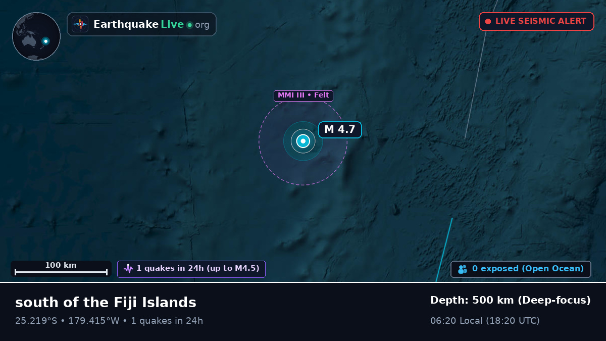 South Pacific Ocean (Kermadec Islands)