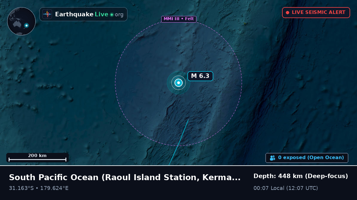 South Pacific Ocean (Kermadec Islands)