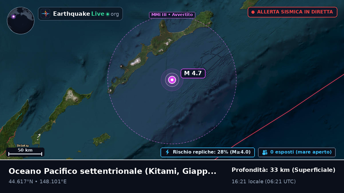 Oceano Pacifico settentrionale (Giappone)