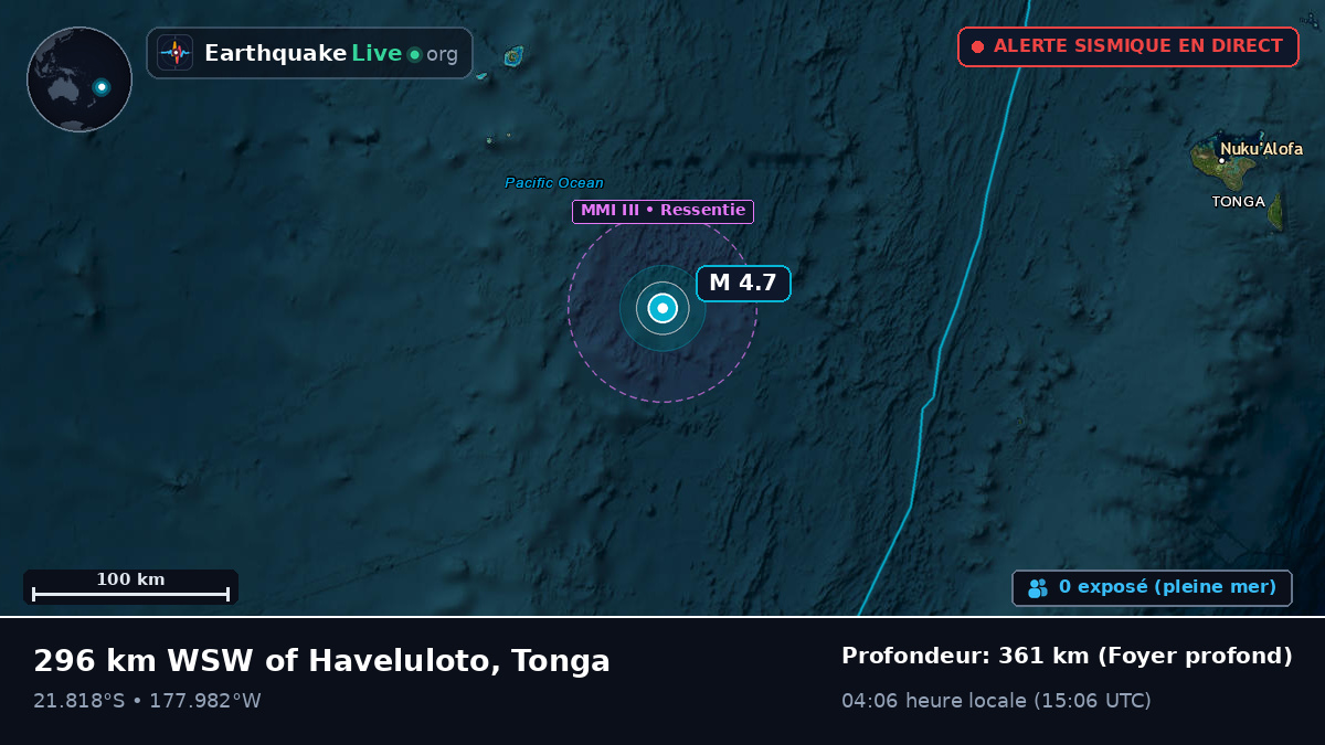Océan Pacifique Sud (Tonga)