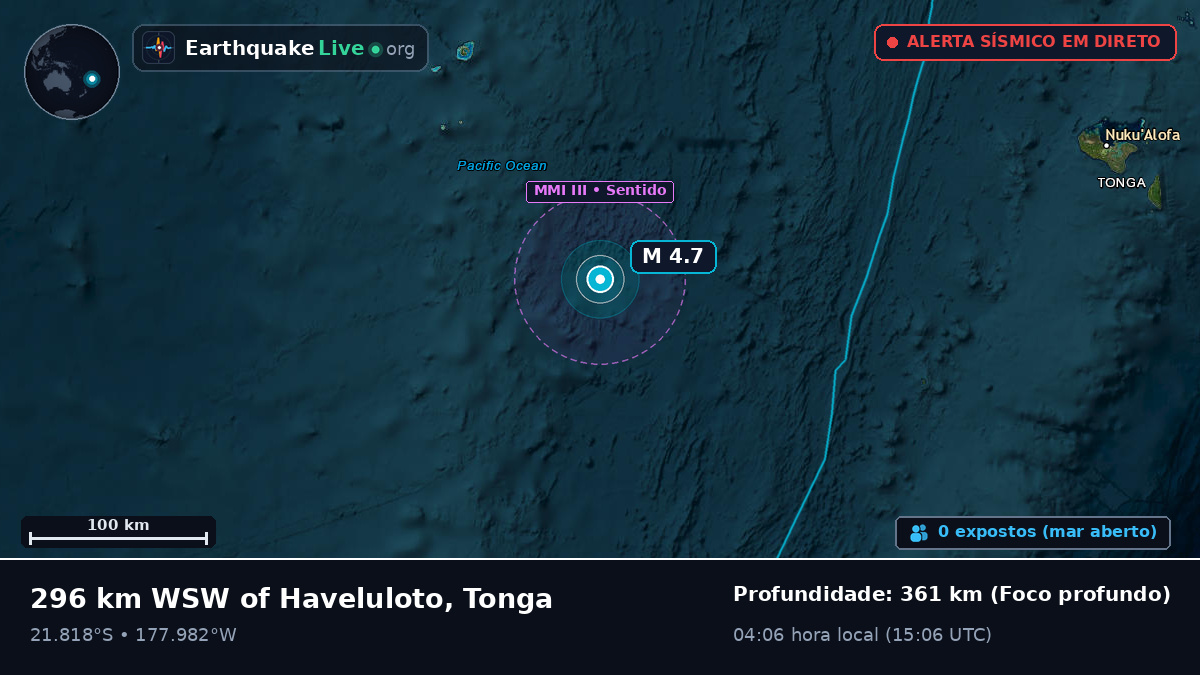 Oceano Pacífico Sul (Tonga)