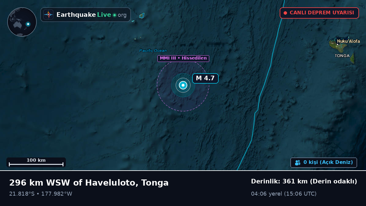 Güney Pasifik Okyanusu (Tonga)