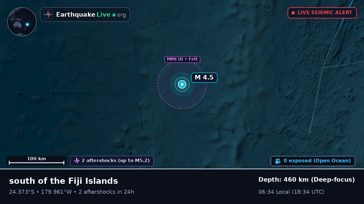 South Pacific Ocean (Kermadec Islands)