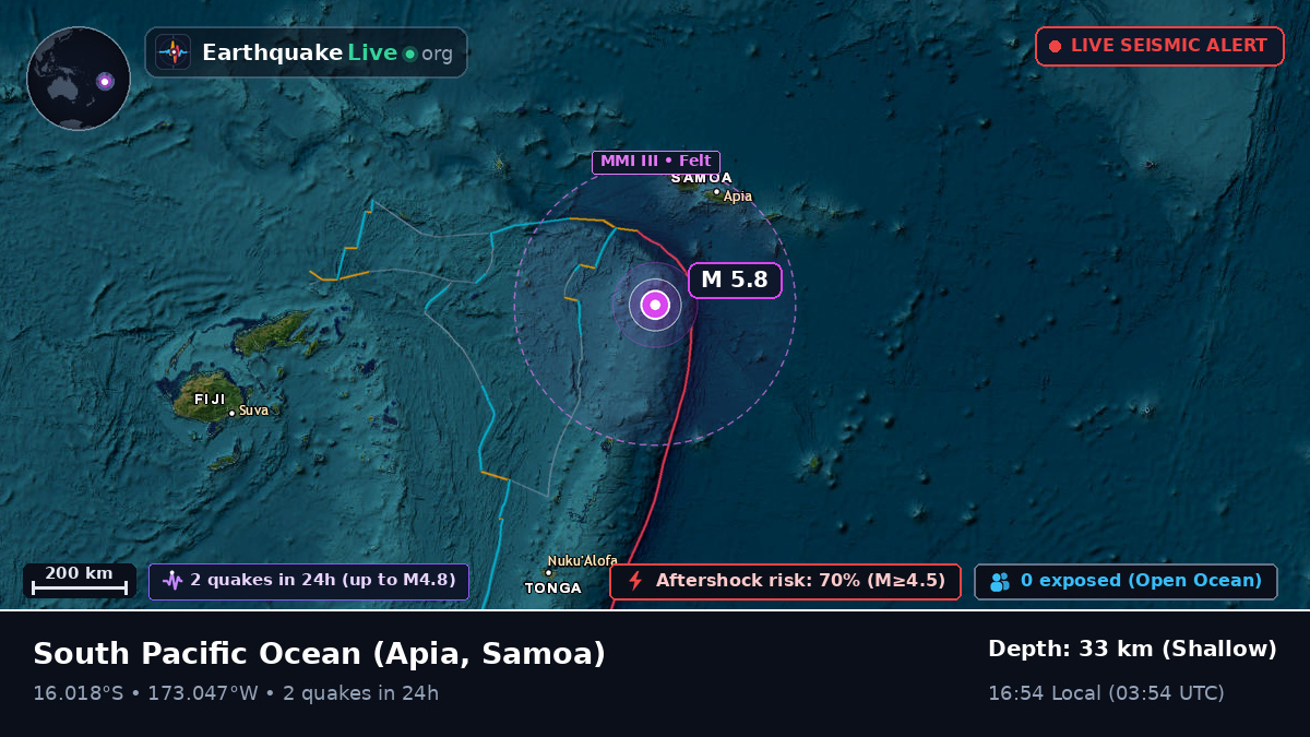 South Pacific Ocean (Samoa)