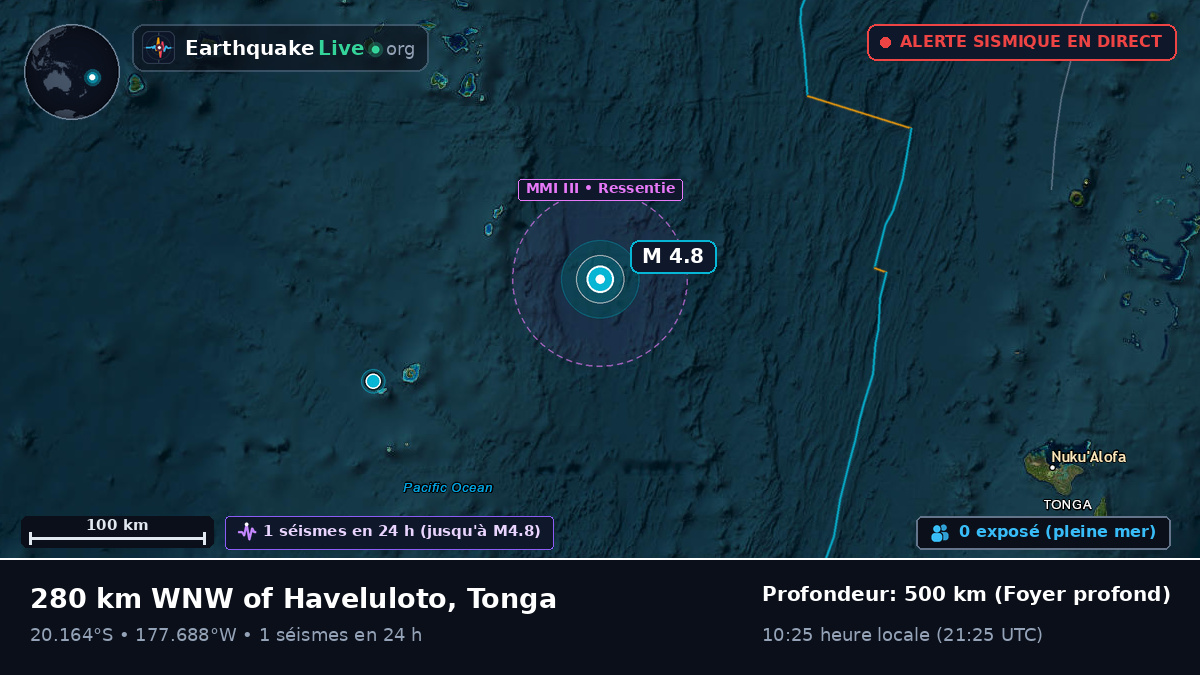 Océan Pacifique Sud (Tonga)