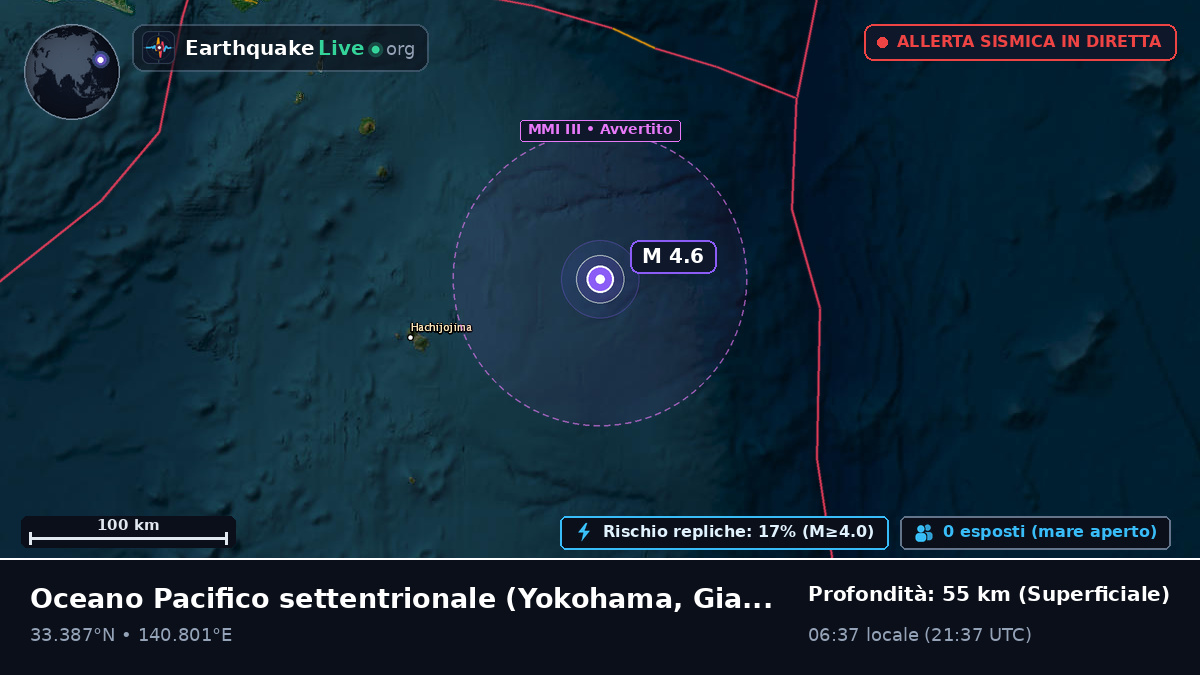 Oceano Pacifico settentrionale (Giappone)