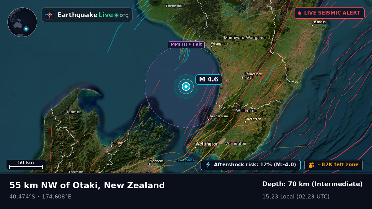 Off the coast of Whanganui, New Zealand