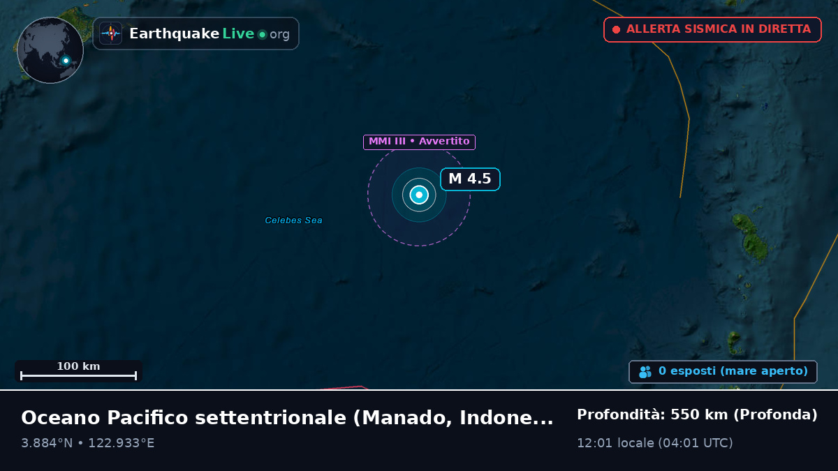Oceano Pacifico settentrionale (Indonesia)