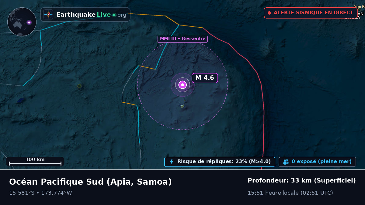 Océan Pacifique Sud (Samoa)