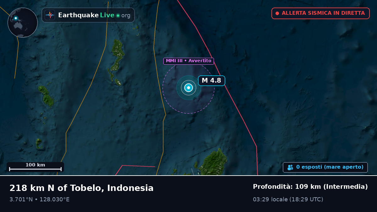 Oceano Pacifico settentrionale (Indonesia)