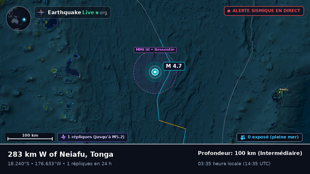 Océan Pacifique Sud (Tonga)