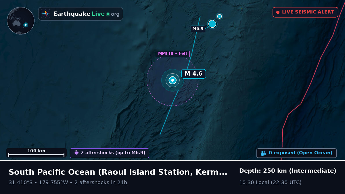 South Pacific Ocean (Kermadec Islands)