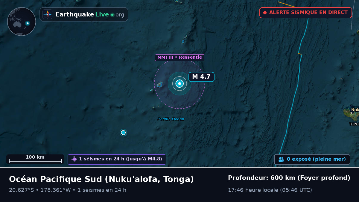 Océan Pacifique Sud (Tonga)