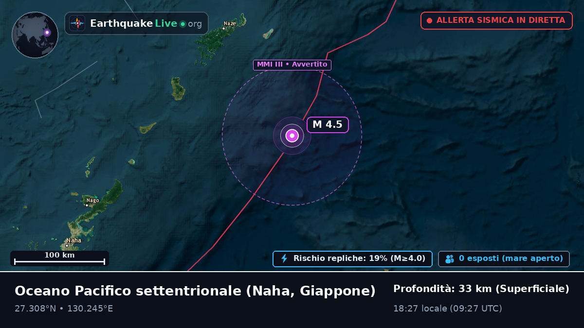 Oceano Pacifico settentrionale (Giappone)