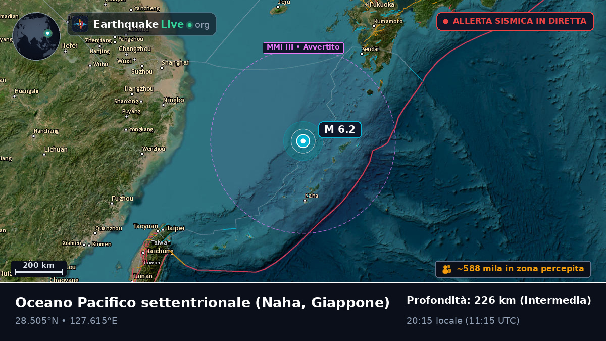 Oceano Pacifico settentrionale (Giappone)