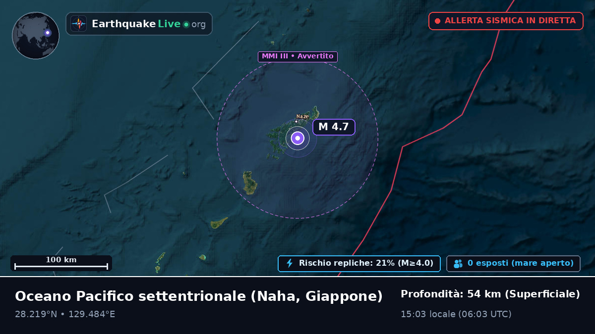 Oceano Pacifico settentrionale (Giappone)