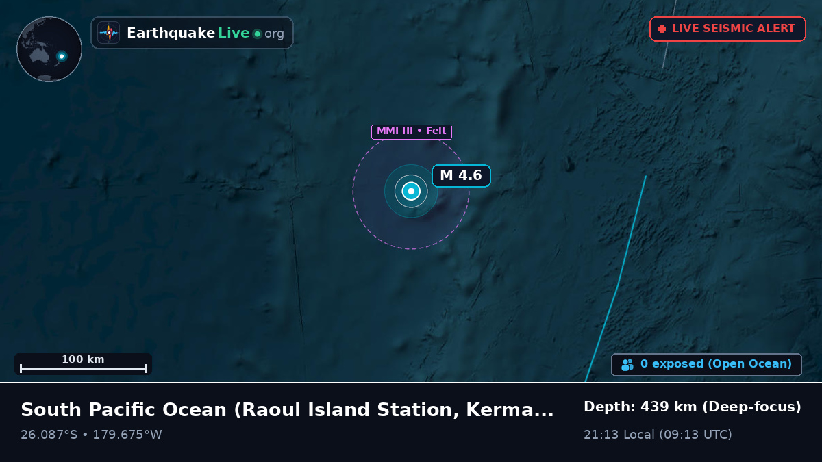 South Pacific Ocean (Kermadec Islands)