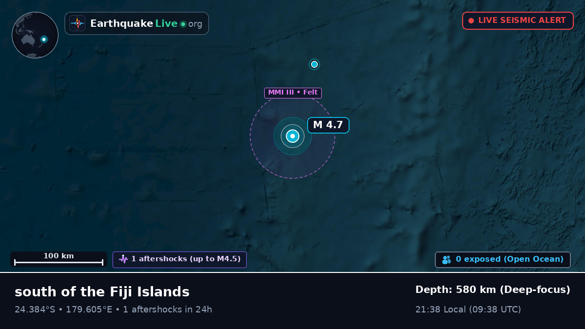 South Pacific Ocean (Kermadec Islands)
