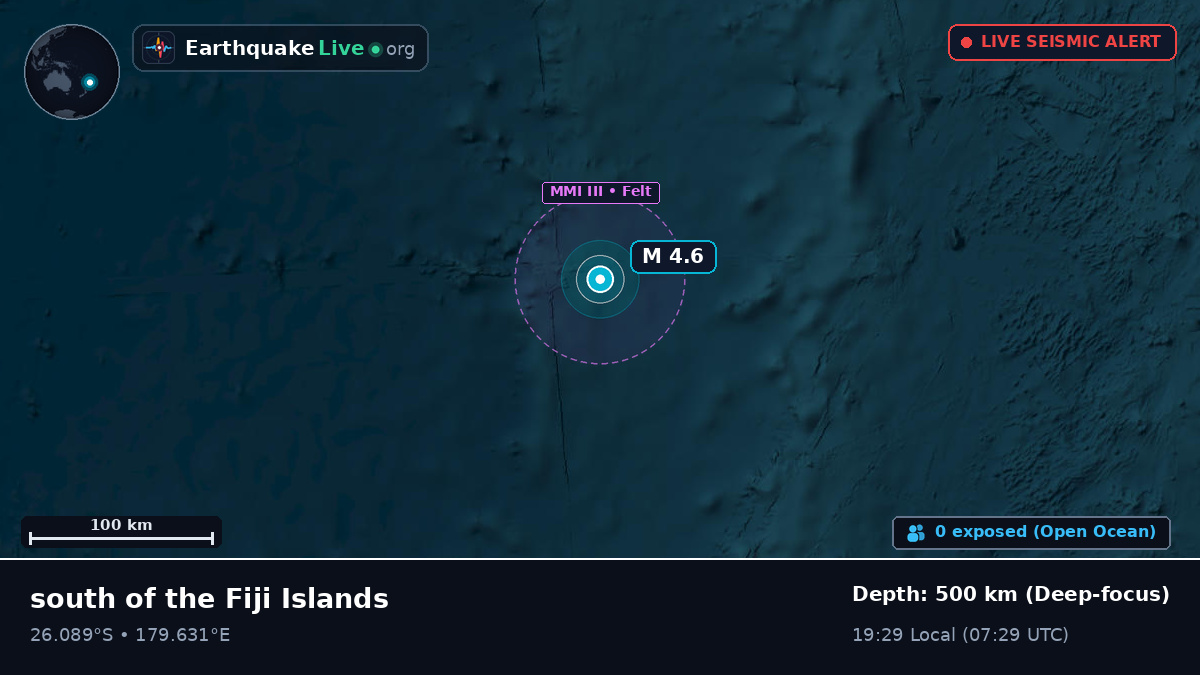 South Pacific Ocean (Kermadec Islands)