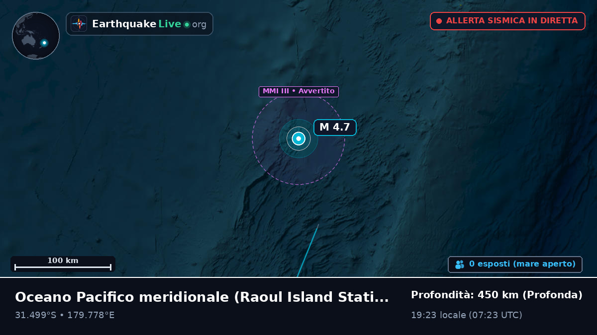 Oceano Pacifico meridionale (Kermadec Islands)