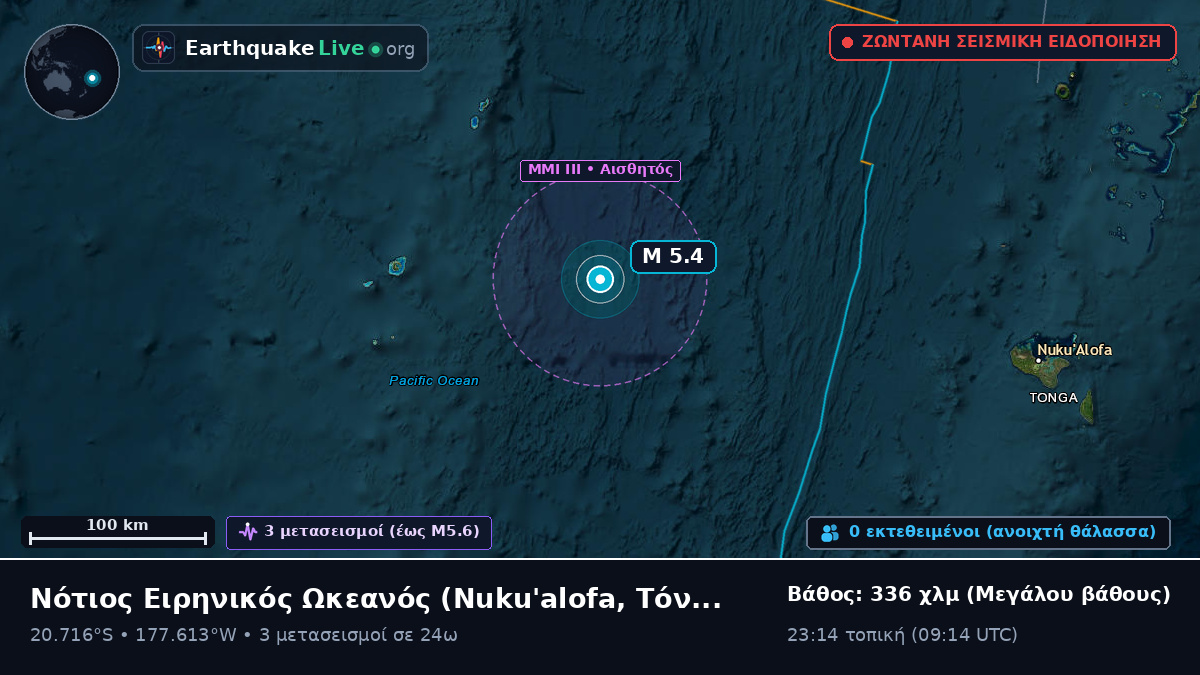 Νότιος Ειρηνικός Ωκεανός (Τόνγκα)