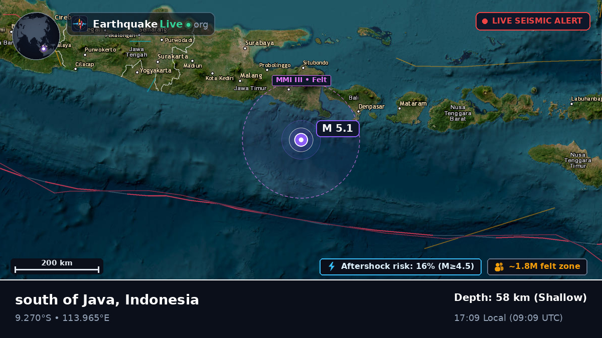 Off the coast of Denpasar, Indonesia