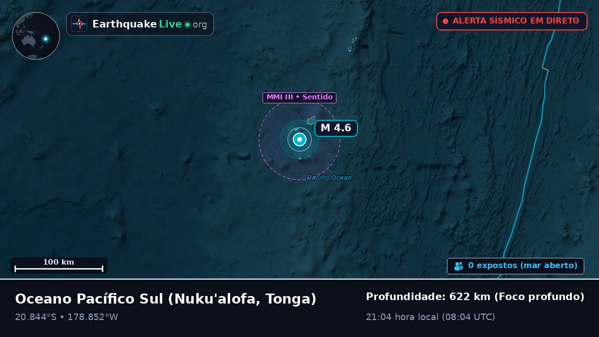 Oceano Pacífico Sul (Tonga)