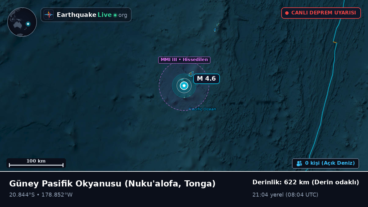 Güney Pasifik Okyanusu (Tonga)