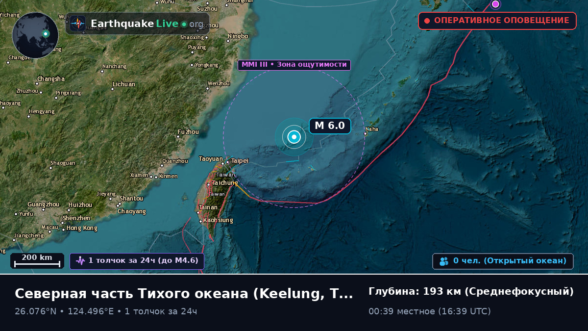 Северная часть Тихого океана (Тайвань)