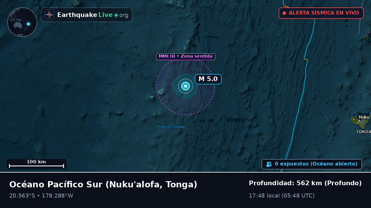 Océano Pacífico Sur (Tonga)