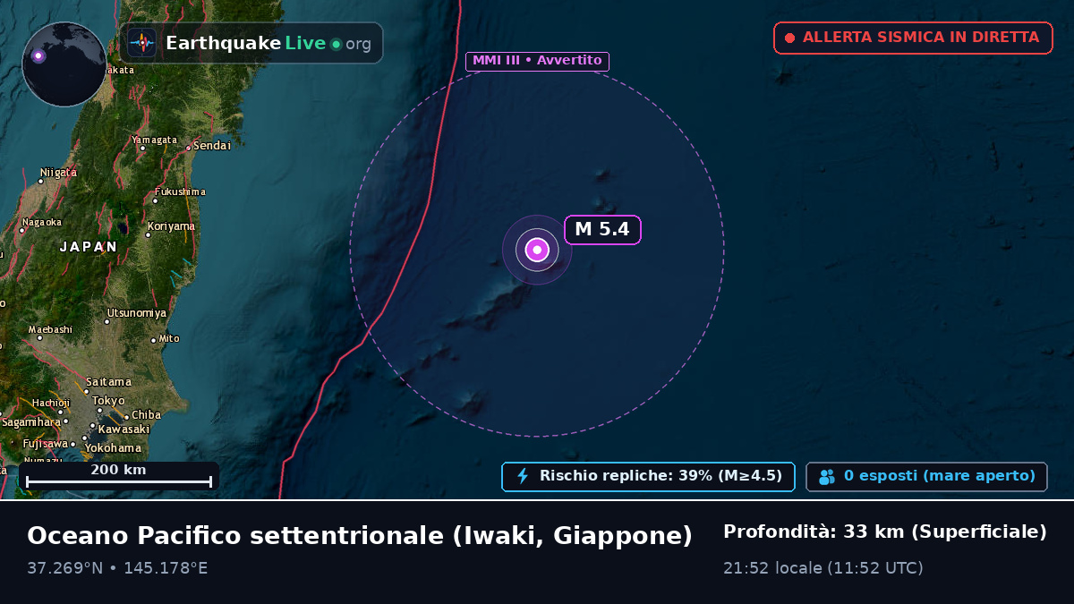 Oceano Pacifico settentrionale (Giappone)