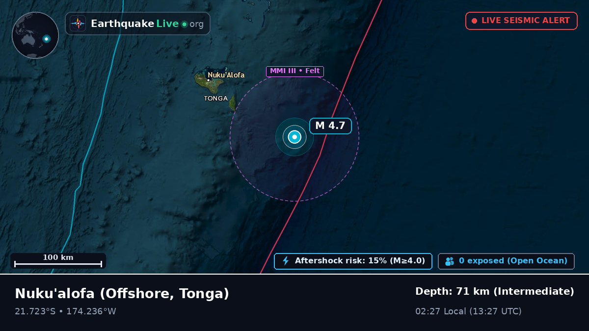 Off the coast of Nuku'alofa, Tonga