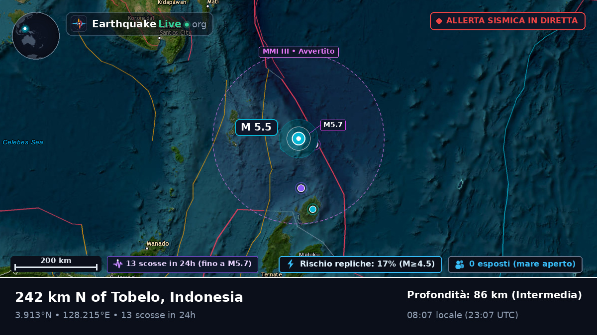 Oceano Pacifico settentrionale (Indonesia)