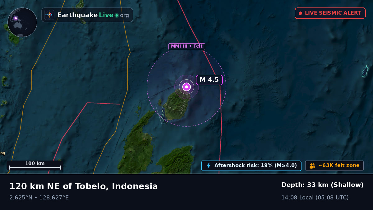 Off the coast of Ternate, Indonesia