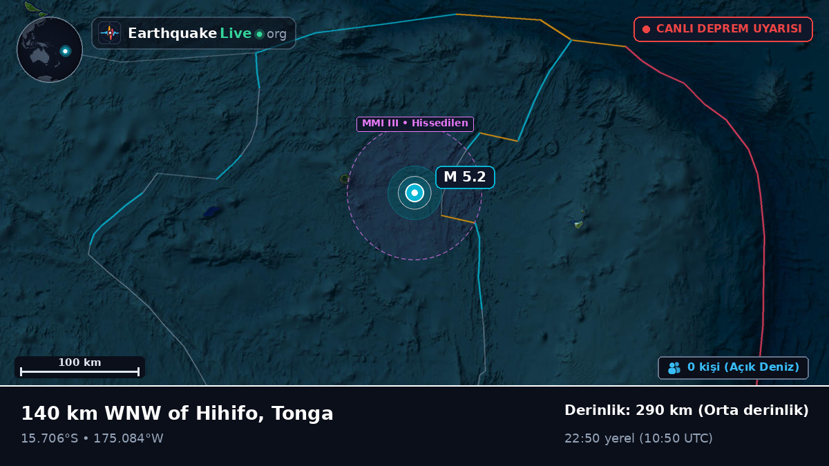 Güney Pasifik Okyanusu (Tonga)